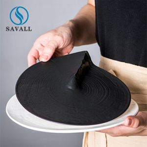 Buy cheap Artistic Conception Japanese Irregular Circle Porcelain Plates FDA Approval from wholesalers