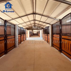 Buy cheap Hot Selling Classic European Style Bamboo Infill Luxury Horse Stables With Swivel Feeder 10ft 12ft Customized Size from wholesalers