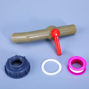 Plastic Tap Adapter 2 Inch S60x6 Thread To 1/2" For IBC Tank With Hexagon Head