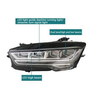 Buy cheap Matrix Headlight Assembly For Audi A7 Modification 2011 To 2018 All LED Old To New Head Front Light Flow Light Steering from wholesalers