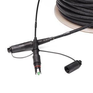 Buy cheap Customized 1 Fiber FTTH Solution Drop Cable MINI IP OptiTap To SC APC from wholesalers