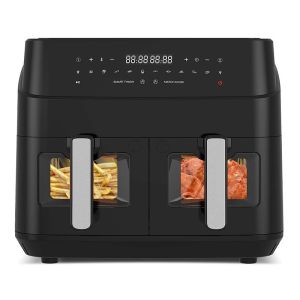 Buy cheap 9L Dual Basket Air Fryer With Glass Window 2600W Smart Digital Dual Zone Air Fryer from wholesalers