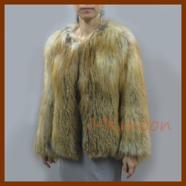 Quality knitted Fox fur coat for sale
