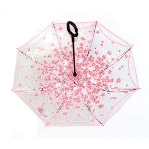 Buy cheap Light Reverse Transparent Umbrella With Pattern Auto Open from wholesalers