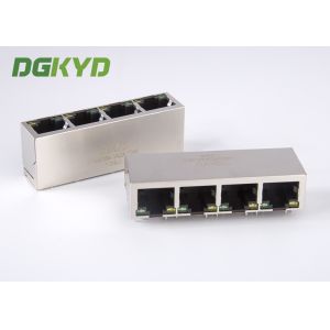 Buy cheap 10/100BASE EMI Network Modular Jack RJ45 With Integrated Magnetics 1 X 4 Port from wholesalers