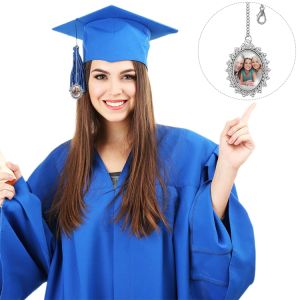 China Lucky Charms Pendant Sublimation Graduation Cap Charm on sale