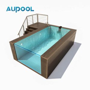 Buy cheap 20Ft Portable Prefab Container Family Pool with Lucite Acrylic and Density 1.2g/cm3 from wholesalers
