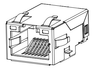 RJMG221ST12452T Amphenol Modular Jack With Integrated Magnetics