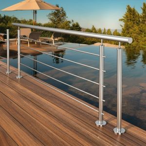 Sleek Adjustable Stainless Steel Handrails for Decks and Patios