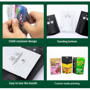 Quad-Seal Child Resistant Packaging - Food-Grade Lamination, Durable & Small
