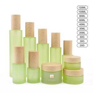China 50g Cosmetic Packaging Container With Bamboo Lids RoHS SGS on sale