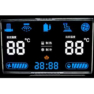 Buy cheap 12 O Clock Negative VA LCD Display Black Segment Digit Graphic Lcd Glass Va Panel For Thermostat from wholesalers