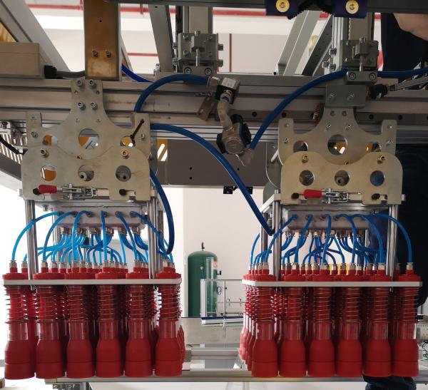 Servo Control Automatic Case Packer Machine High Performance With Air Sac