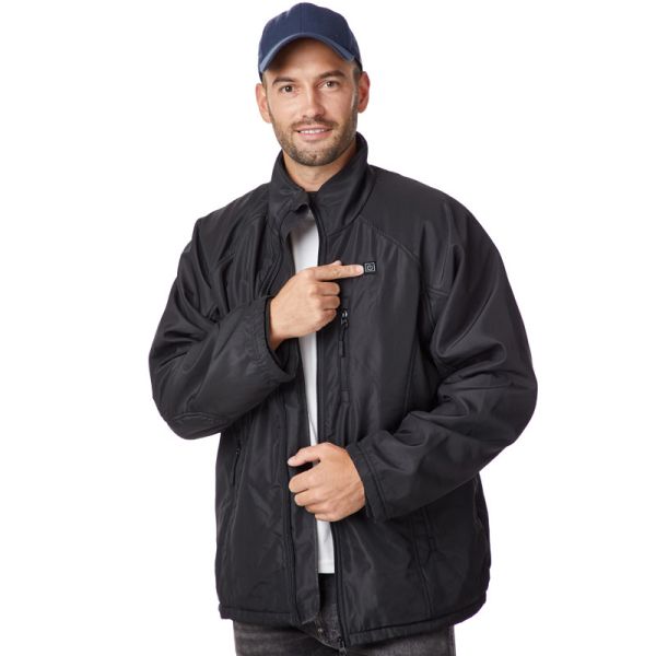 Quality Windproof Black Electric Winter Jacket Breathable S-3XL for sale