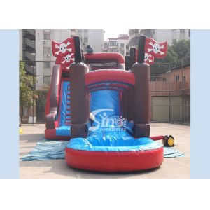 Buy cheap Commercial giant pirate ship inflatable water slide with slip n slide for adults outdoor water park from wholesalers
