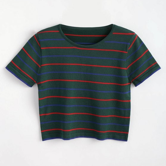 Buy cheap Custom Logo Stripe Cotton T Shirt Printing for Women from wholesalers