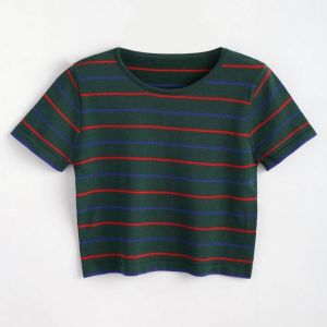 Buy cheap Custom Logo Stripe Cotton T Shirt Printing for Women from wholesalers