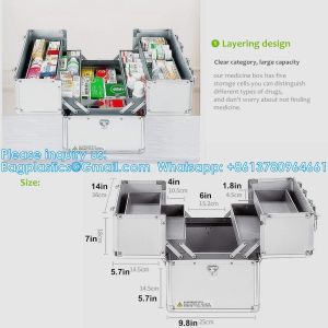 Buy cheap First Aid Kit Lockable First Aid Box Security Lock Medicine Storage Box With Portable Handle,Medication Lock Box from wholesalers