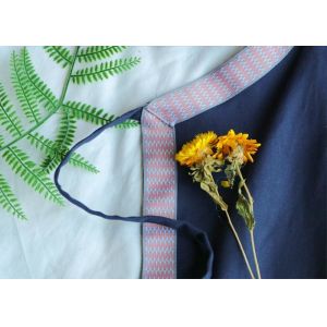 Buy cheap Blue Ethnic Style Kitchen Cooking Apron , Womens Cooking Apron With White Pocket from wholesalers