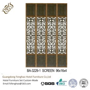 Buy cheap Soild Wood Decorative Folding Screens Unique Carving Hollow Out Screen from wholesalers
