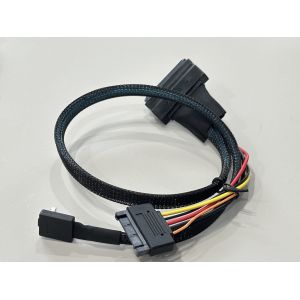 Buy cheap SFF-8654 8i to SFF-8654 8i High-Speed Mini SAS HD Connector Cable, 1.0 m 32AWG 85 Ω Braided Assembly from wholesalers