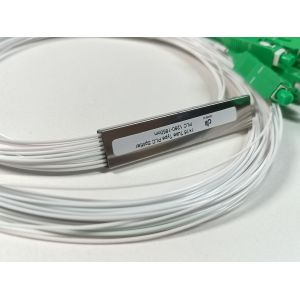 Plastic Bag Packing White Color SCAPC PLC Fiber Optical Splitter 1 IN 16 OUT