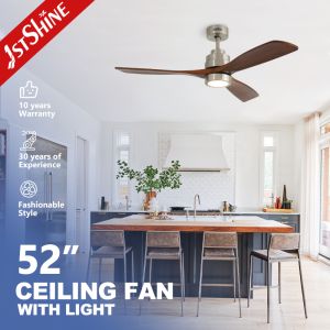 Buy cheap 52 Inches Solid Wood Ceiling Fan With LED Light And Remote Control For Home Hotel Office from wholesalers