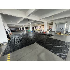 UV Protection PVC Tarpaulin Fabric 16x27 4ft Drop Lumber Tarps For Flatbed Truck