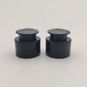 Black PP 24 410 Disc Top Cap , Screw Lock Bottle Flip Top Lid