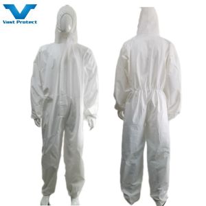 China 175 X 140cm White Disposable Microporous Coveralls With Elastic Wrist In Adequate Stock on sale