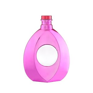 China 750ml Electroplated Glass Bottle for Spirits Vodka Gin Champagne Liquor Modern Design on sale