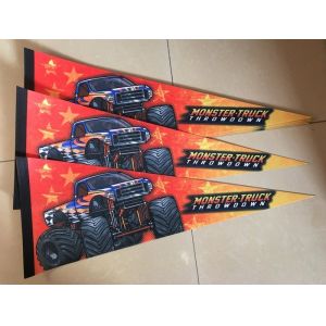 Buy cheap Custom Polyester Waterproof Felt Triangle Banner Silk Screen Printing from wholesalers