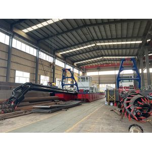 The designed output of the 10 inch model suction sand dredger is 150 cubic