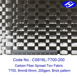Buy cheap 200gsm 12K Toray Carbon Warp Brick Spread Tow Fabric from wholesalers