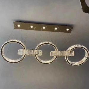 Ceiling Crystal Nimbus Ring Chandelier 99W LED High Bearing Capacity
