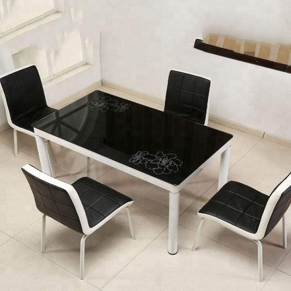 Buy cheap Square Glass Top Dining Room Table , Extendable Glass Dining Table from wholesalers