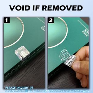 Authentic Hologram Labels/Stickers Silver Transfer Tamper Evident Security