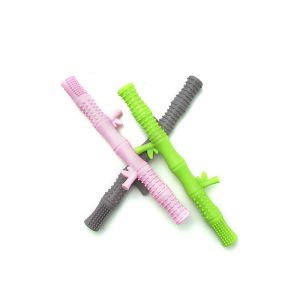 Teething Stick Toy For Baby Teether Food Grade Bamboo Design Teething Tube