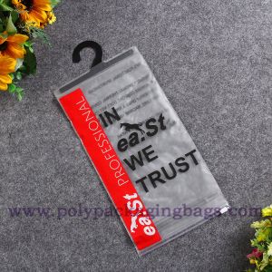 China EVA PVC Underwear Plastic Packaging Poly Bags With Hanger Hook on sale