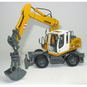 Buy cheap 1/50 Liebherr A904C Wheeled Excavator Model Die Cast Metal Collectible With Grab Bucket 58004 from wholesalers