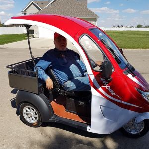 Buy cheap 3 Seater Motorized Tricycles Adjustable Driving With Passenger Seat from wholesalers