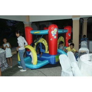 Funny Carton 4m Commercial Bounce Houses Double And Quadruple Stitching