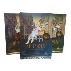 Buy cheap Matte finish stand up aluminum pouch plastic coffee zipper bags flat bottom coffee packaging bag with valve from wholesalers