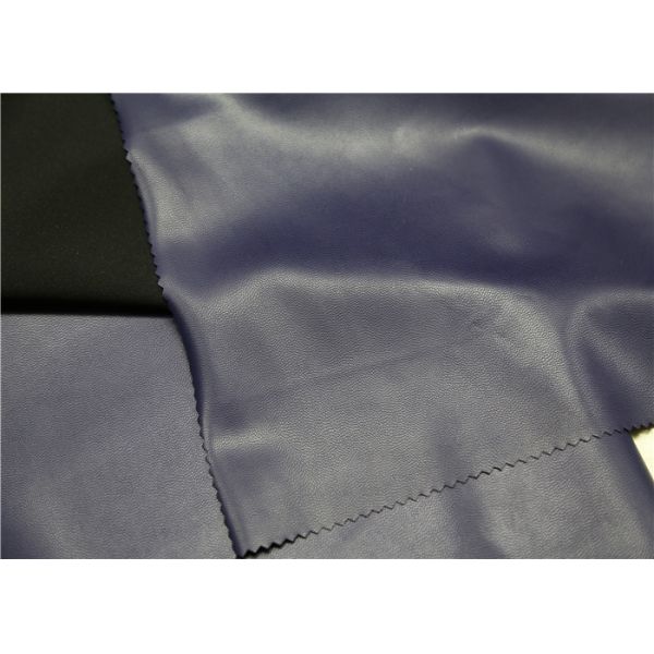 Buy cheap Custom Polyurethane Synthetic Leather Dark Blue Anti - Mildew Eco - Friendly from wholesalers