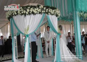 Buy cheap White Luxury Wedding Tents Transparent Aluminum Frame Pleated Roof product