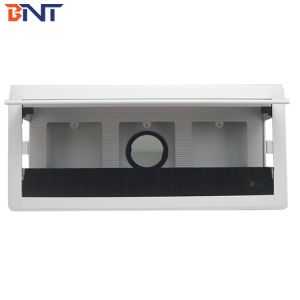 Conference office room used aluminum table brush desk grommet box