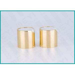 Buy cheap Gold Disc Top Cap 24/410 With White Top Cap Dispenser Cap For Shampoos from wholesalers
