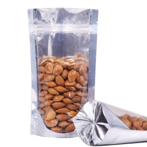 Buy cheap k Aluminum Foil Standing Up Pouches Resealable with Transparent Front from wholesalers