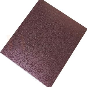 Buy cheap 1500mmx300mm Decorative Stainless Steel Sheet Rose Red Stone Pattern Etched Finished product