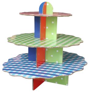Buy cheap Personalised Cardboard Cake Stand Down Packing For Advertisement / Promotion from wholesalers